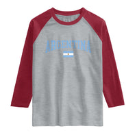 Argentina Sports Throwback Design Vintage Argentinian Flag Raglan Shirt