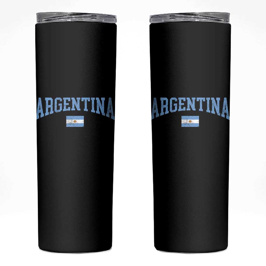 Argentina Sports Throwback Design Vintage Argentinian Flag Skinny Tumbler