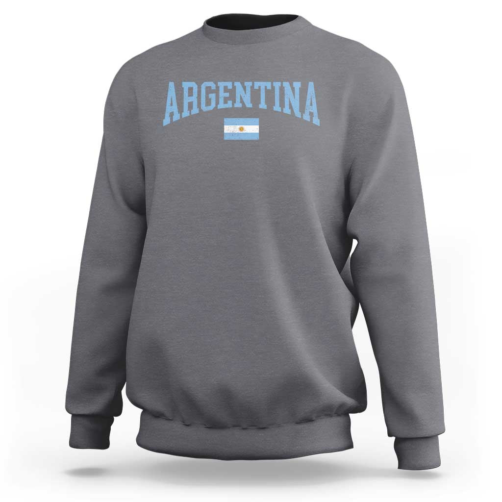Argentina Sports Throwback Design Vintage Argentinian Flag Sweatshirt