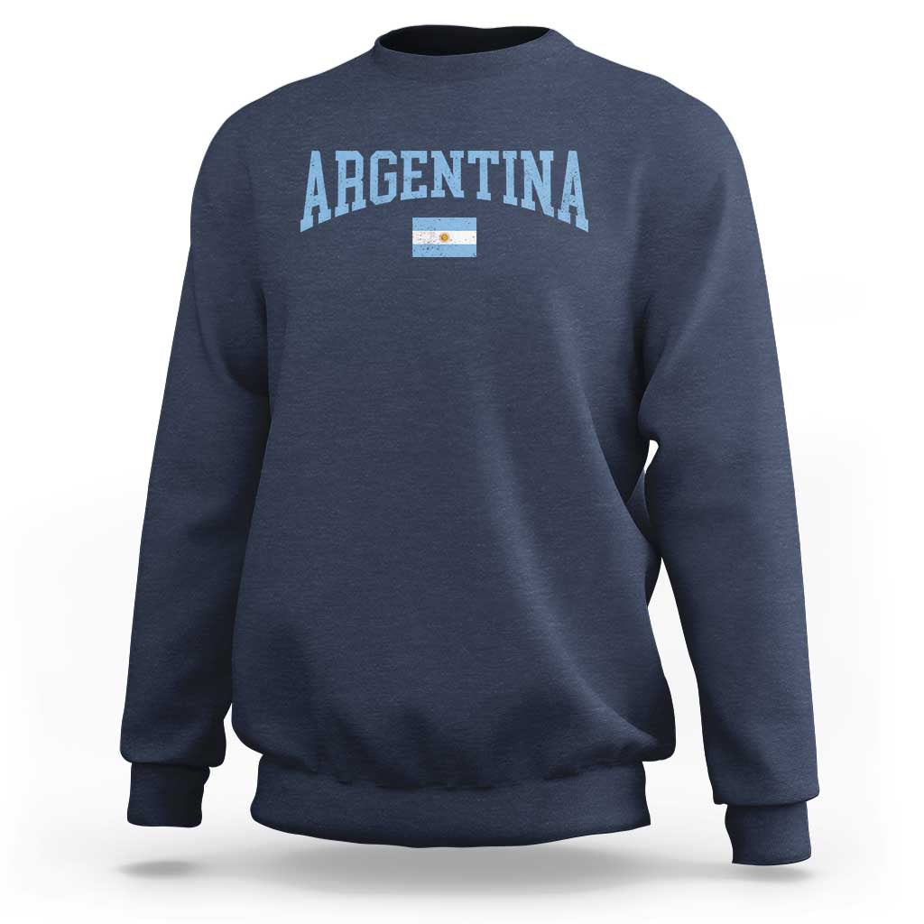 Argentina Sports Throwback Design Vintage Argentinian Flag Sweatshirt