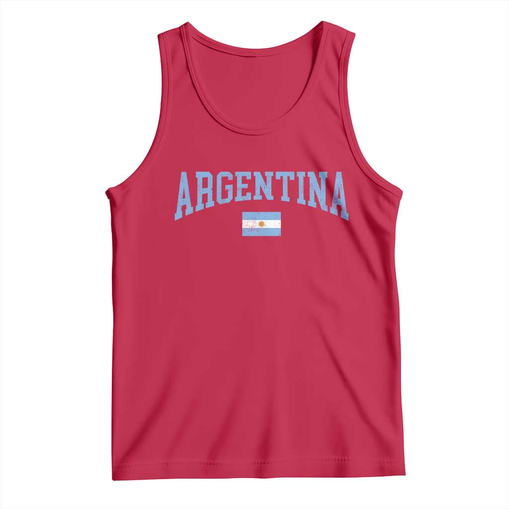 Argentina Sports Throwback Design Vintage Argentinian Flag Tank Top