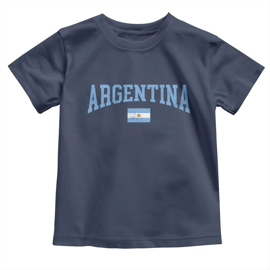 Argentina Sports Throwback Design Vintage Argentinian Flag Toddler T Shirt