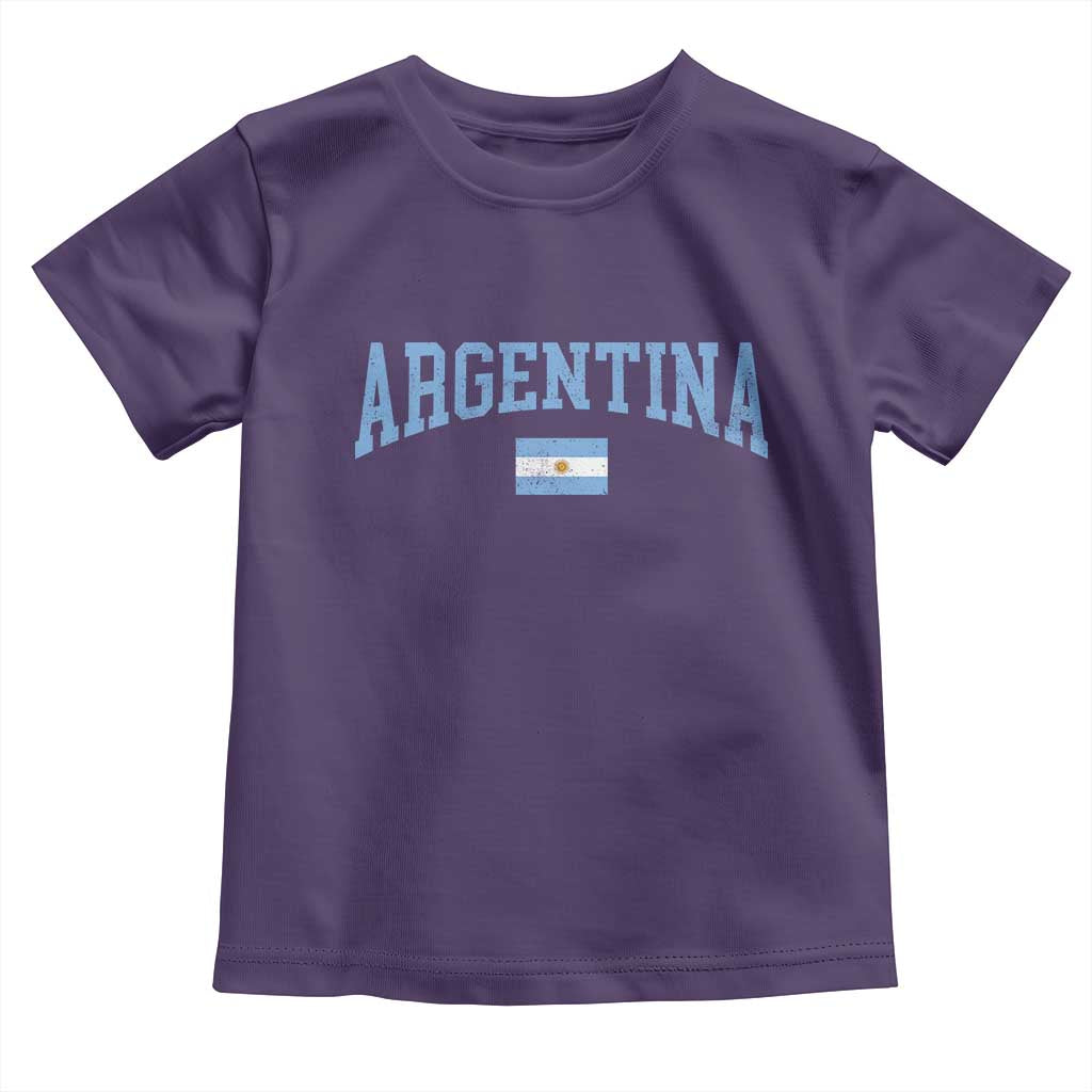 Argentina Sports Throwback Design Vintage Argentinian Flag Toddler T Shirt