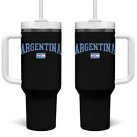 Argentina Sports Throwback Design Vintage Argentinian Flag Tumbler With Handle