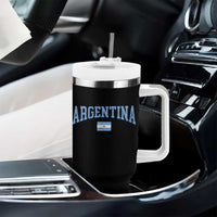 Argentina Sports Throwback Design Vintage Argentinian Flag Tumbler With Handle