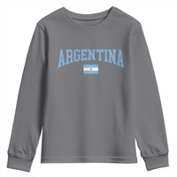 Argentina Sports Throwback Design Vintage Argentinian Flag Youth Sweatshirt
