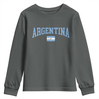 Argentina Sports Throwback Design Vintage Argentinian Flag Youth Sweatshirt