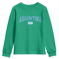 Argentina Sports Throwback Design Vintage Argentinian Flag Youth Sweatshirt