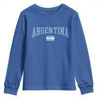 Argentina Sports Throwback Design Vintage Argentinian Flag Youth Sweatshirt