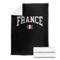 France Sports Throwback Design Vintage French Flag Throw Blanket