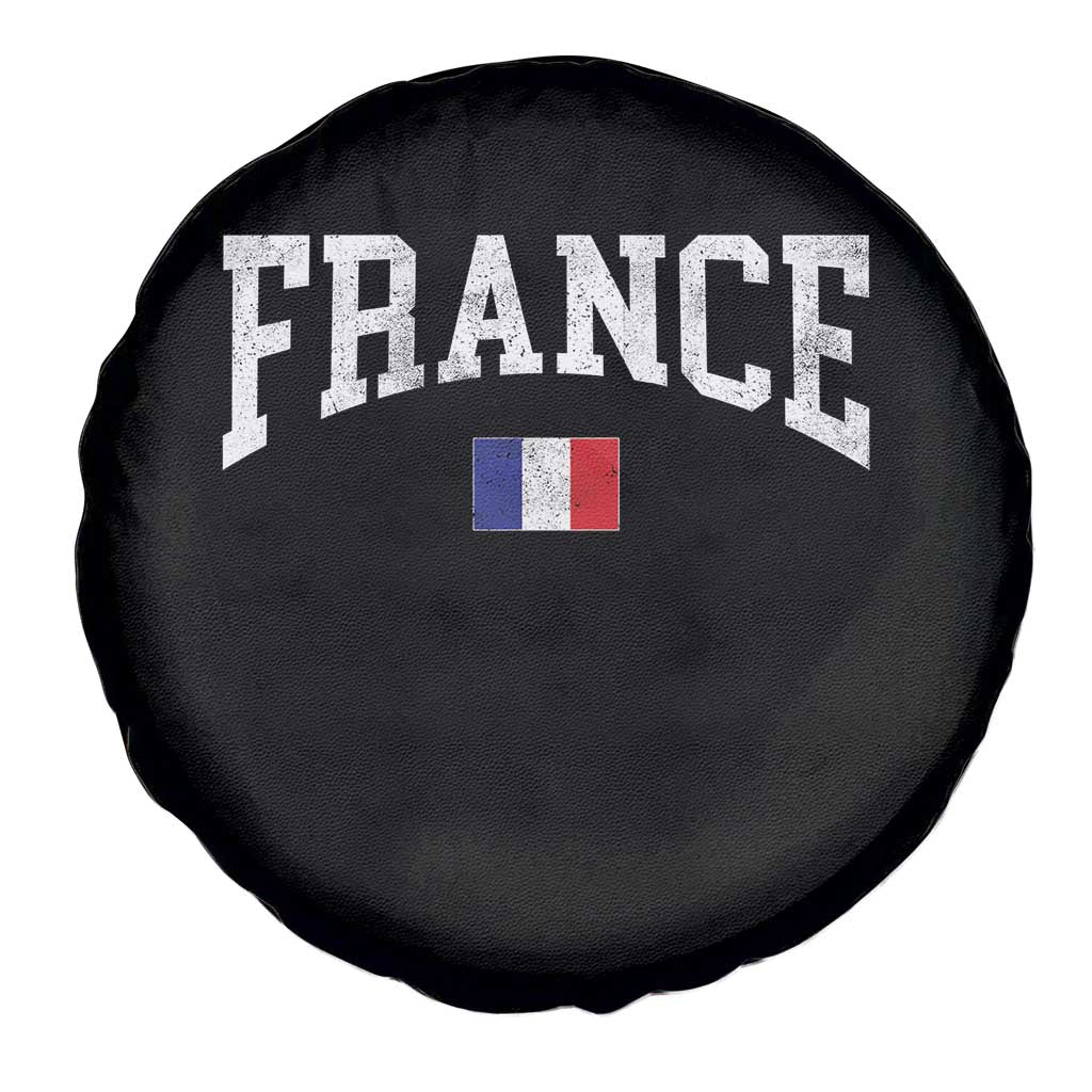France Sports Throwback Design Vintage French Flag Spare Tire Cover