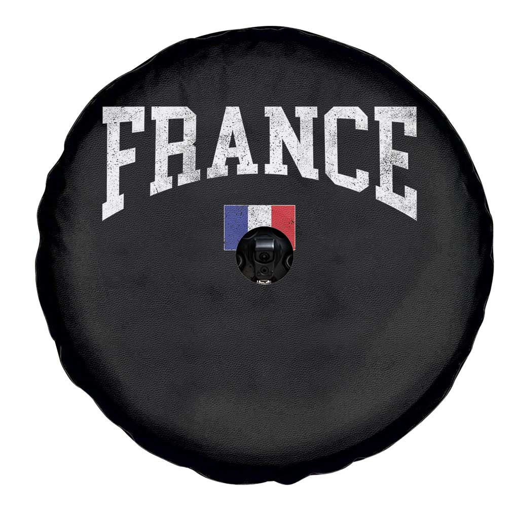France Sports Throwback Design Vintage French Flag Spare Tire Cover