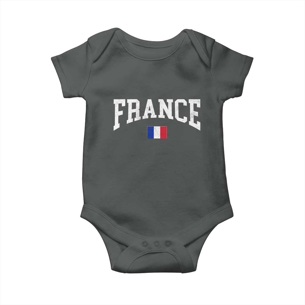 France Sports Throwback Design Vintage French Flag Baby Onesie