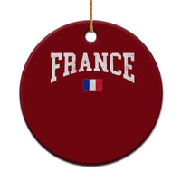 France Sports Throwback Design Vintage French Flag Ceramic Ornament