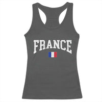 France Sports Throwback Design Vintage French Flag Racerback Tank Top