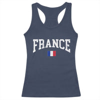France Sports Throwback Design Vintage French Flag Racerback Tank Top