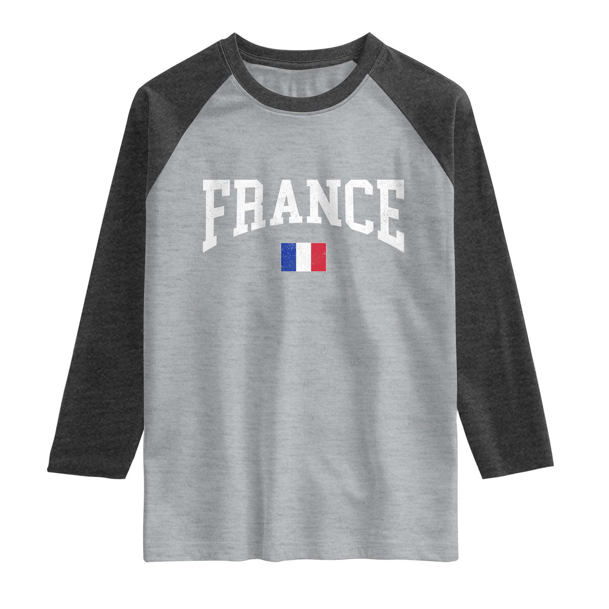 France Sports Throwback Design Vintage French Flag Raglan Shirt