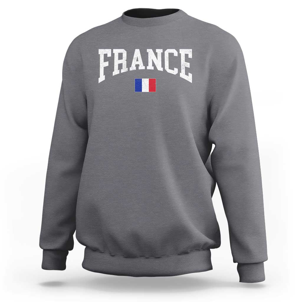 France Sports Throwback Design Vintage French Flag Sweatshirt