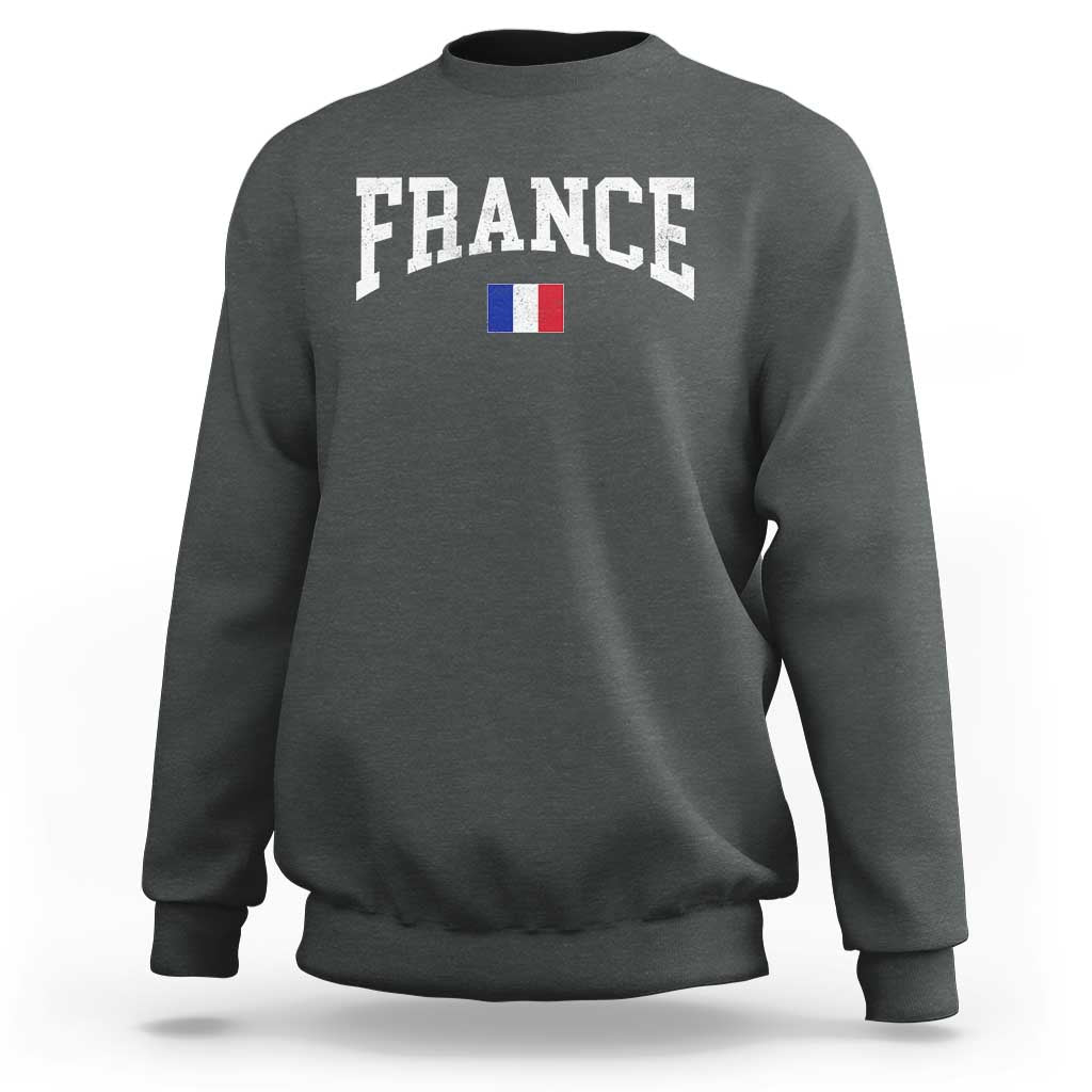 France Sports Throwback Design Vintage French Flag Sweatshirt