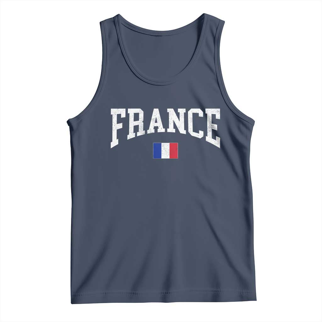 France Sports Throwback Design Vintage French Flag Tank Top