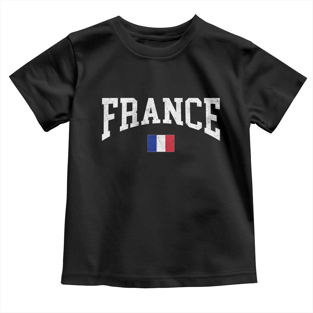 France Sports Throwback Design Vintage French Flag Toddler T Shirt
