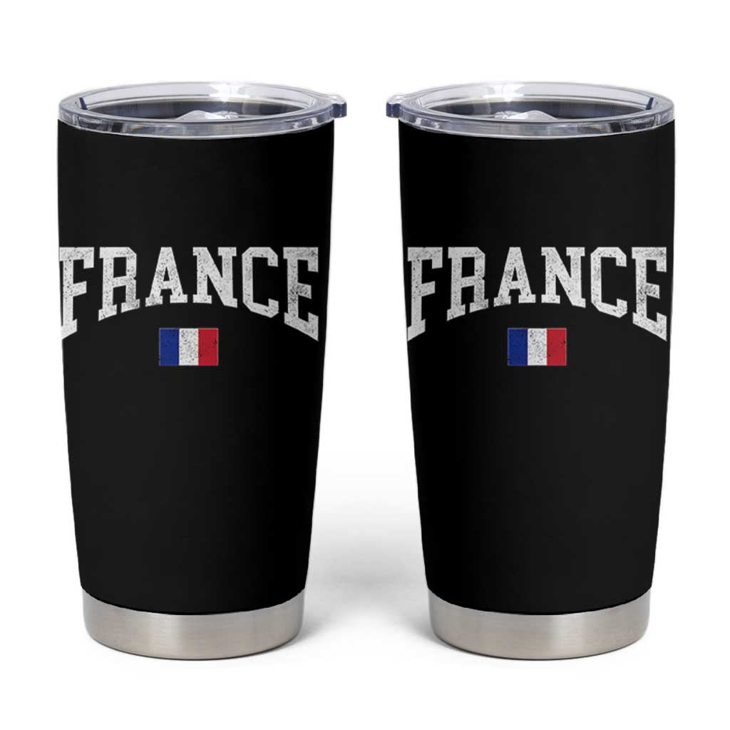 France Sports Throwback Design Vintage French Flag Tumbler Cup