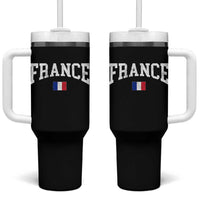 France Sports Throwback Design Vintage French Flag Tumbler With Handle