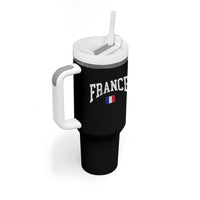 France Sports Throwback Design Vintage French Flag Tumbler With Handle