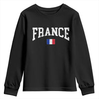 France Sports Throwback Design Vintage French Flag Youth Sweatshirt