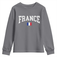 France Sports Throwback Design Vintage French Flag Youth Sweatshirt