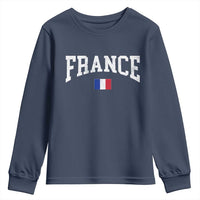France Sports Throwback Design Vintage French Flag Youth Sweatshirt