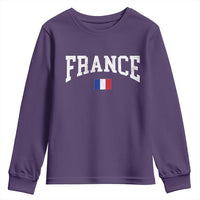 France Sports Throwback Design Vintage French Flag Youth Sweatshirt