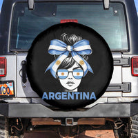 Messy Bun Argentina Pride Argentinian Girl Spare Tire Cover