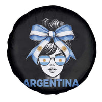 Messy Bun Argentina Pride Argentinian Girl Spare Tire Cover