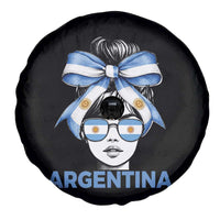 Messy Bun Argentina Pride Argentinian Girl Spare Tire Cover