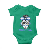 Messy Bun Argentina Pride Argentinian Girl Baby Onesie