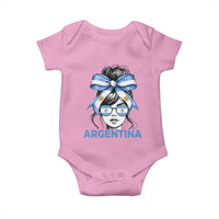Messy Bun Argentina Pride Argentinian Girl Baby Onesie