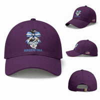 Messy Bun Argentina Pride Argentinian Girl Baseball Cap