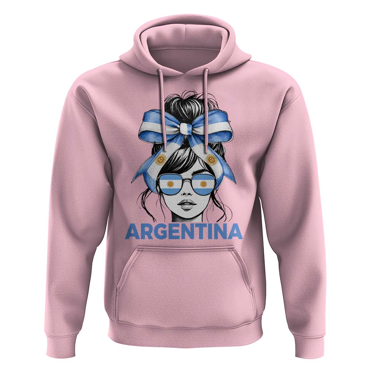Messy Bun Argentina Pride Argentinian Girl Hoodie