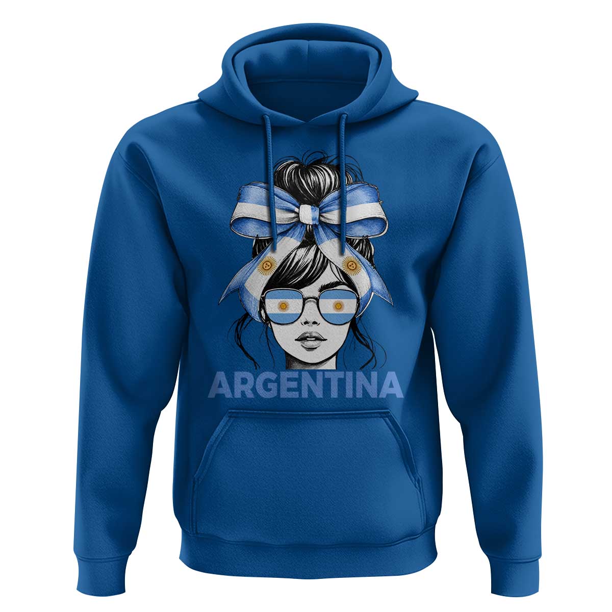 Messy Bun Argentina Pride Argentinian Girl Hoodie