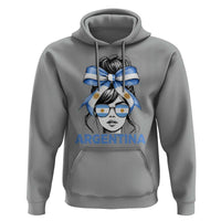 Messy Bun Argentina Pride Argentinian Girl Hoodie