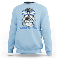 Messy Bun Argentina Pride Argentinian Girl Sweatshirt