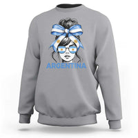 Messy Bun Argentina Pride Argentinian Girl Sweatshirt