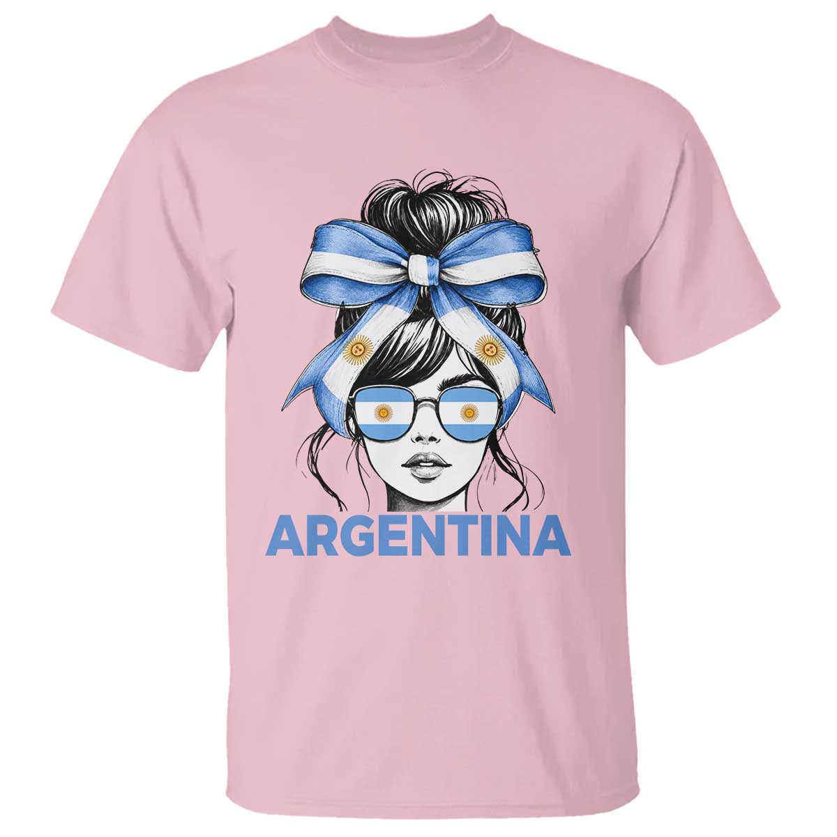 Messy Bun Argentina Pride Argentinian Girl T Shirt
