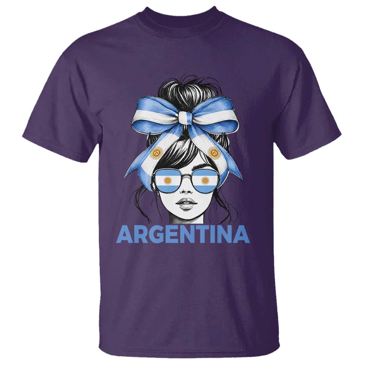 Messy Bun Argentina Pride Argentinian Girl T Shirt