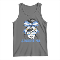 Messy Bun Argentina Pride Argentinian Girl Tank Top