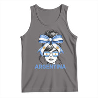 Messy Bun Argentina Pride Argentinian Girl Tank Top