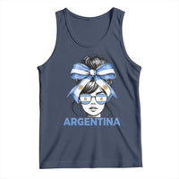 Messy Bun Argentina Pride Argentinian Girl Tank Top