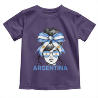 Messy Bun Argentina Pride Argentinian Girl Toddler T Shirt