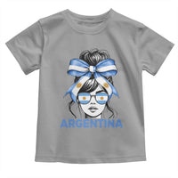 Messy Bun Argentina Pride Argentinian Girl Toddler T Shirt